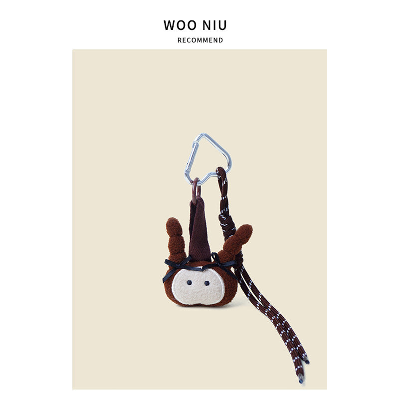 Miu Style Bow Plush Bunny Pendant - cute plush bag charm