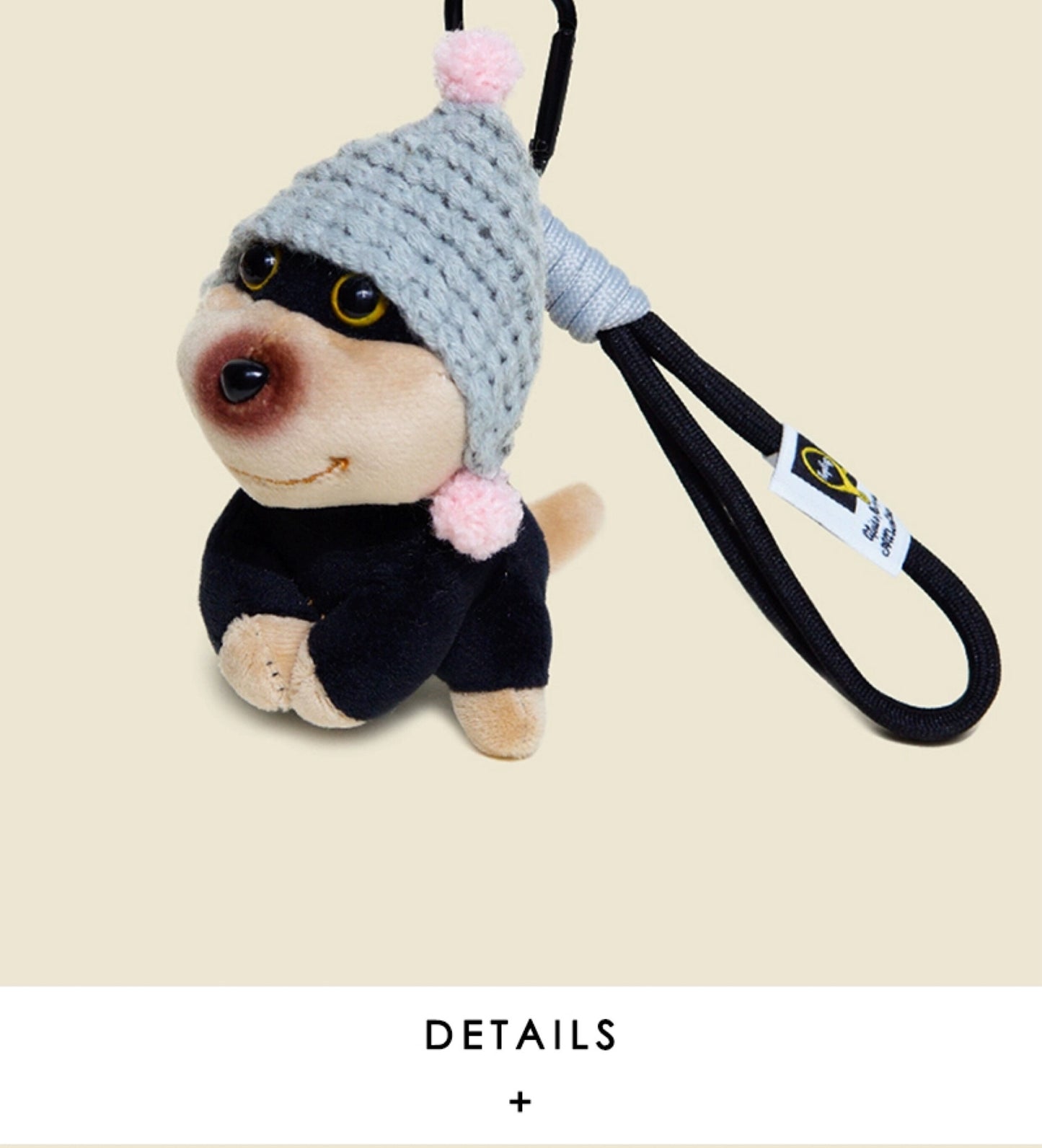 WOONIU Original Bee Puppy Bag Pendant For Women, Plush Toy Keychain, Backpack And Schoolbag Decoration, Small Doll - soft keychain accessory