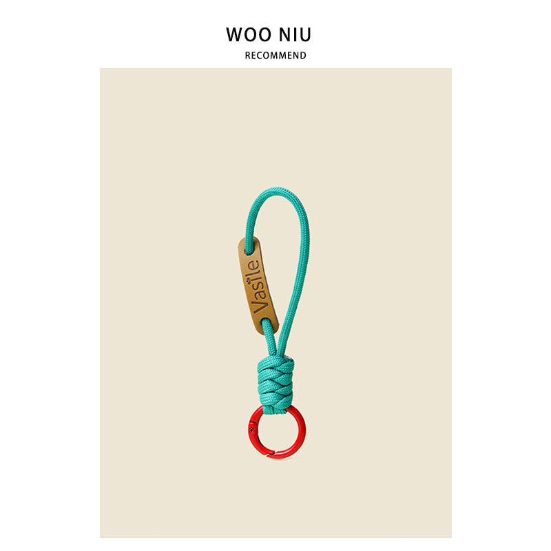 WOONIU Leather Pacifier Charm Strap - wooniu Leather Charm - cute bag charm plush keychain for backpack