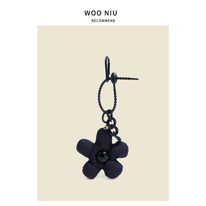 WOONIU Fabric Flower Bag Charm - wooniu Fabric Charm - cute bag charm plush keychain for backpack and purse