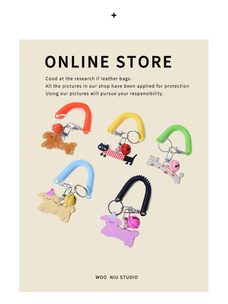 WOONIU Creative Acrylic Puppy Bag Charm - soft keychain accessory