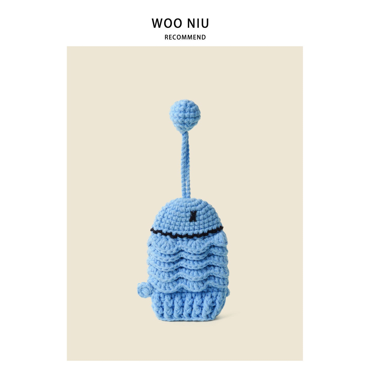 WOONIU Crochet House Key Case - wooniu Bag Charm - cute bag charm plush keychain for backpack and purse