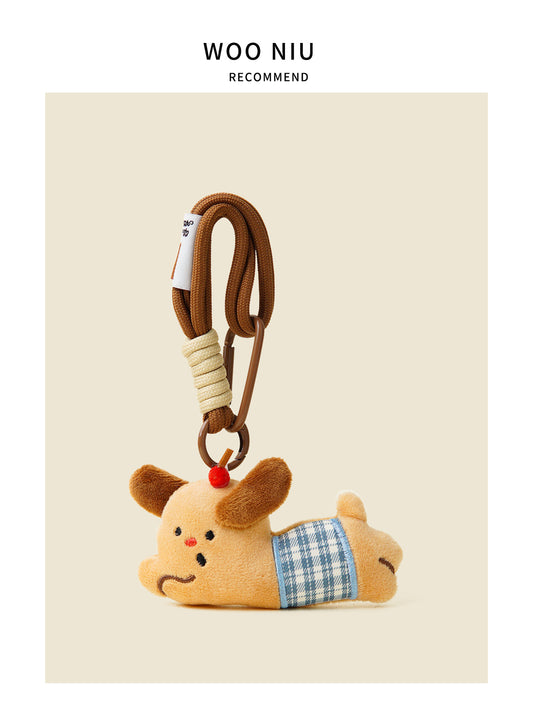 WOONIU Creative Cartoon Puppy Plush Charm - cute plush bag charm