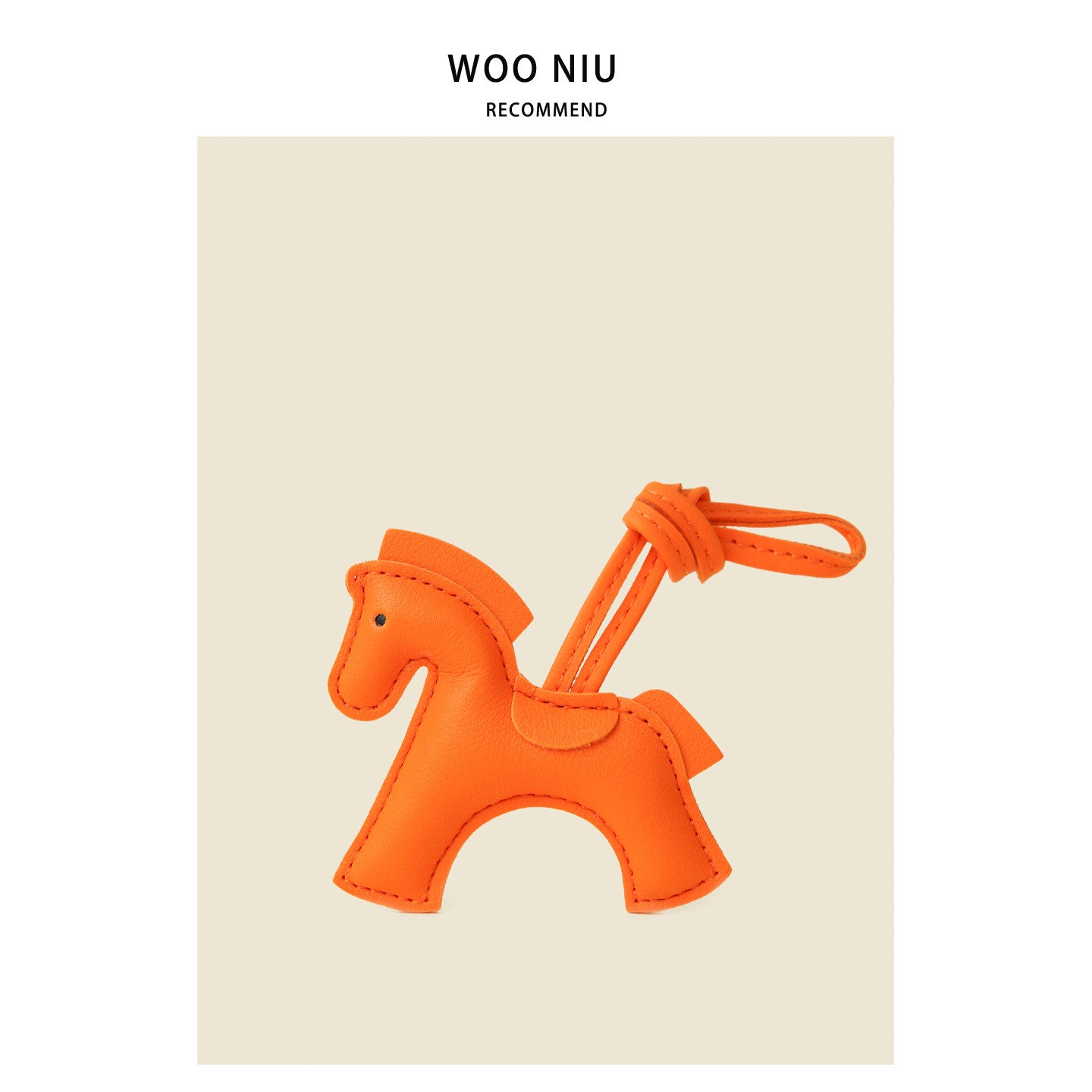 WOONIU Premium Puffy Pony Charm - wooniu Plush Charm - cute bag charm plush keychain for backpack and purse