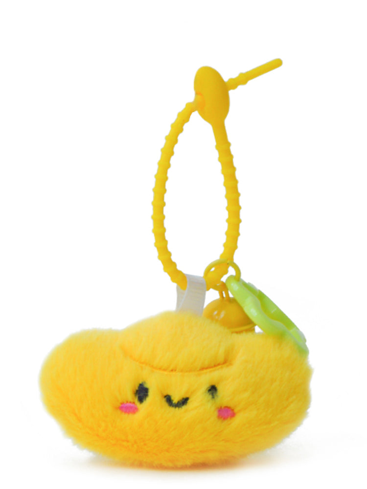 WOONIU Wealth From All Directions Plush Coin Pendant Bag Ornament Cute Bell Fortune Keychain Backpack Decoration - cute plush bag charm