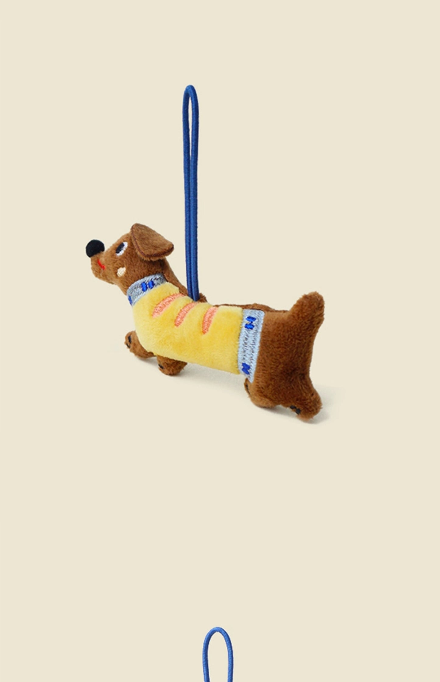 WOONIU Dachshund Puppy Plush Toy Bag Pendant Handmade Cartoon High-end Keychain Couple's Decoration2024New - cute plush bag charm