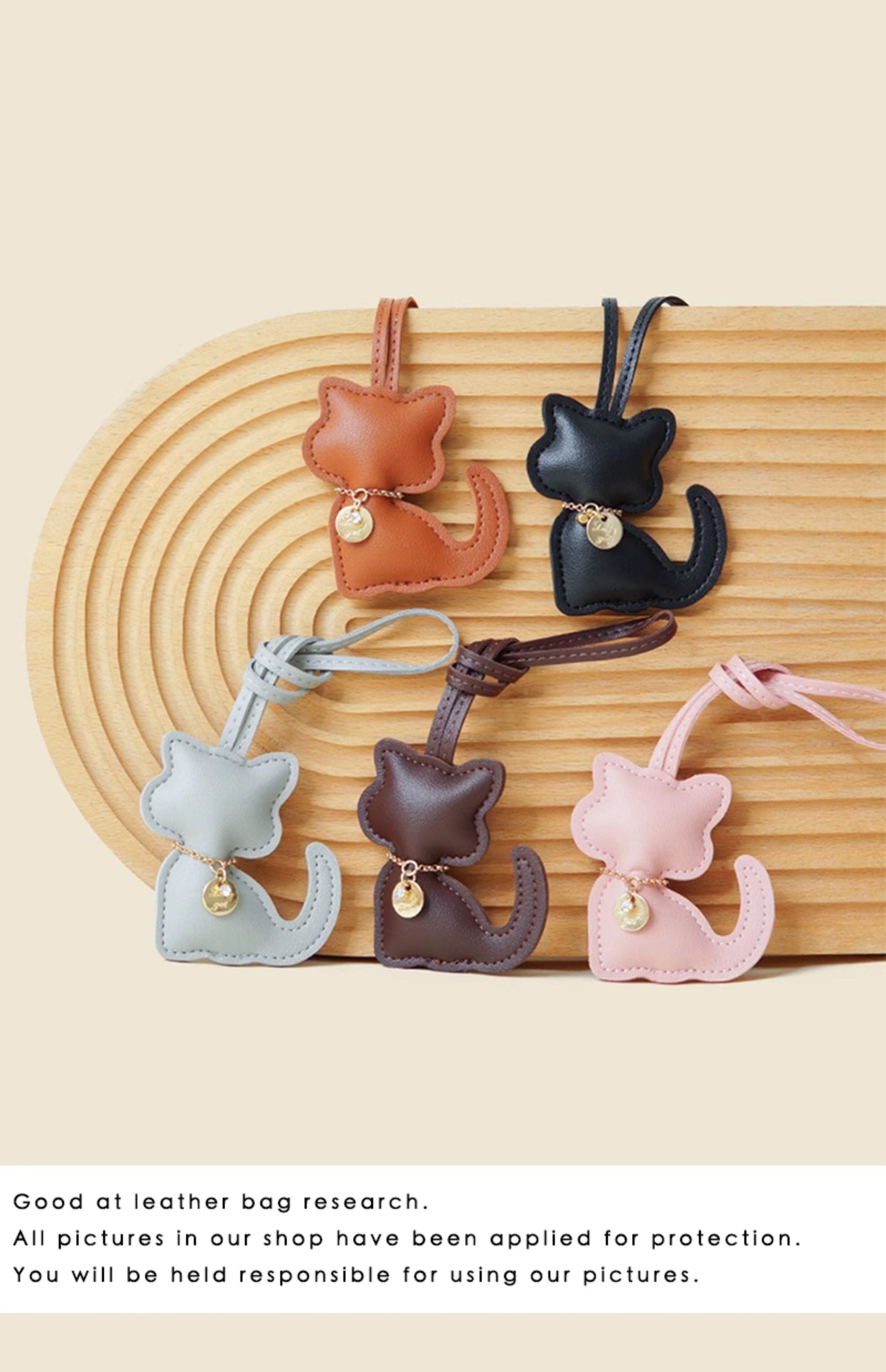 WOONIU Cute Squatting Kitten Bag Pendant Miu Keychain Pendant Is Simple And Cute, A Trendy Gift For Couples - cute plush bag charm