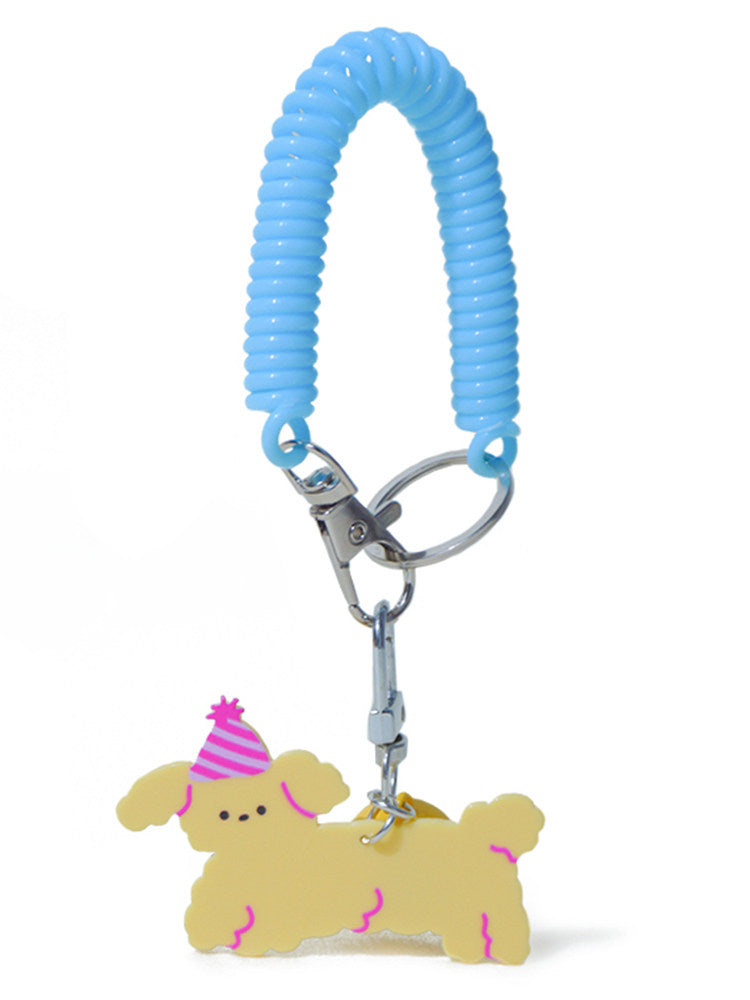 WOONIU Creative Acrylic Puppy Bag Charm - cute plush bag charm