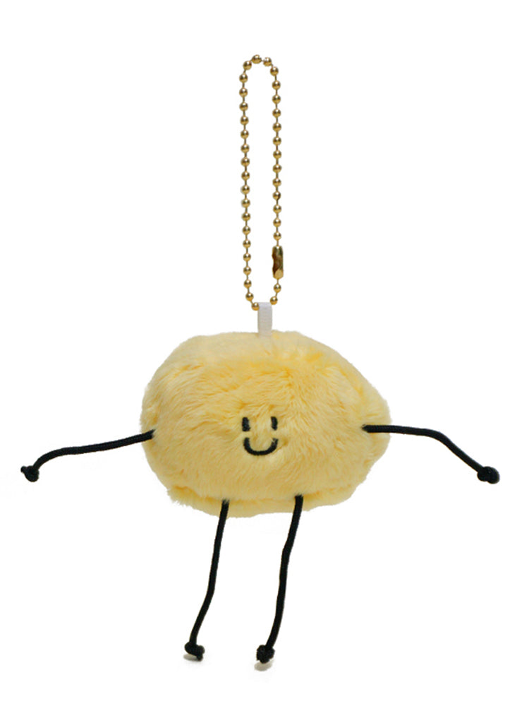 WOONIU Kawaii Plush Butter Man Charm - wooniu Plush Charm - cute bag charm plush keychain for backpack and purse