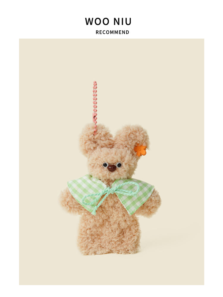 Bow Knot Teddy Bear Plush Pendant - cute plush bag charm