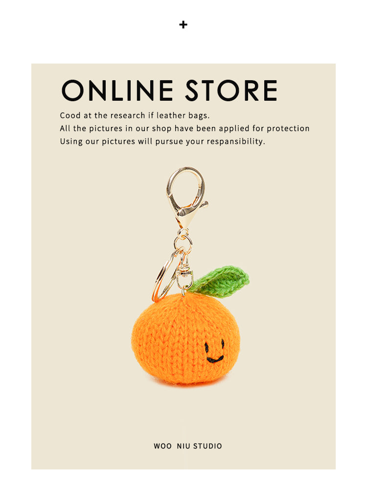 WOONIU Handmade Crochet Lucky Orange Charm - giftable hanging charm