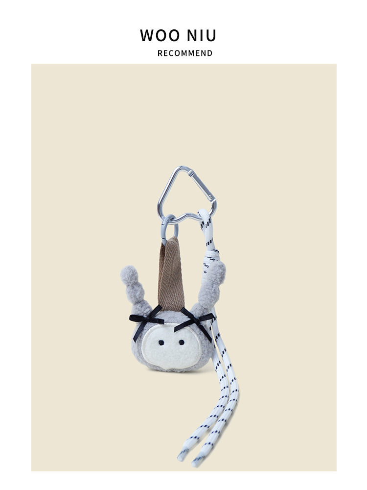 Miu Style Bow Plush Bunny Pendant - cute plush bag charm
