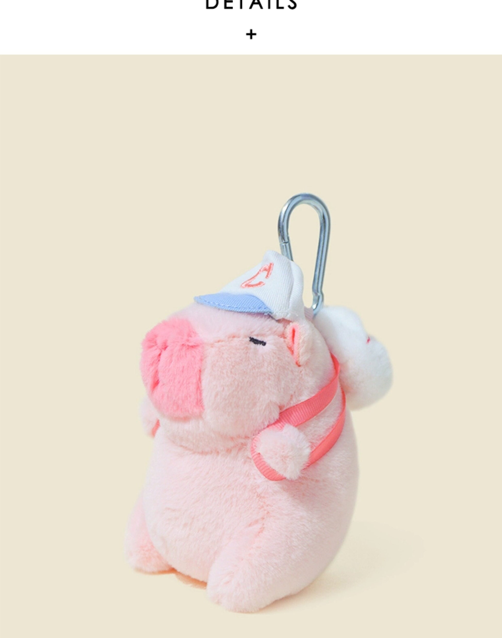 WOONIU Cute Plush Capybara Internet-famous Water Hamster Plush Toy Keychain Doll Backpack Couple Bag Pendant - soft keychain accessory