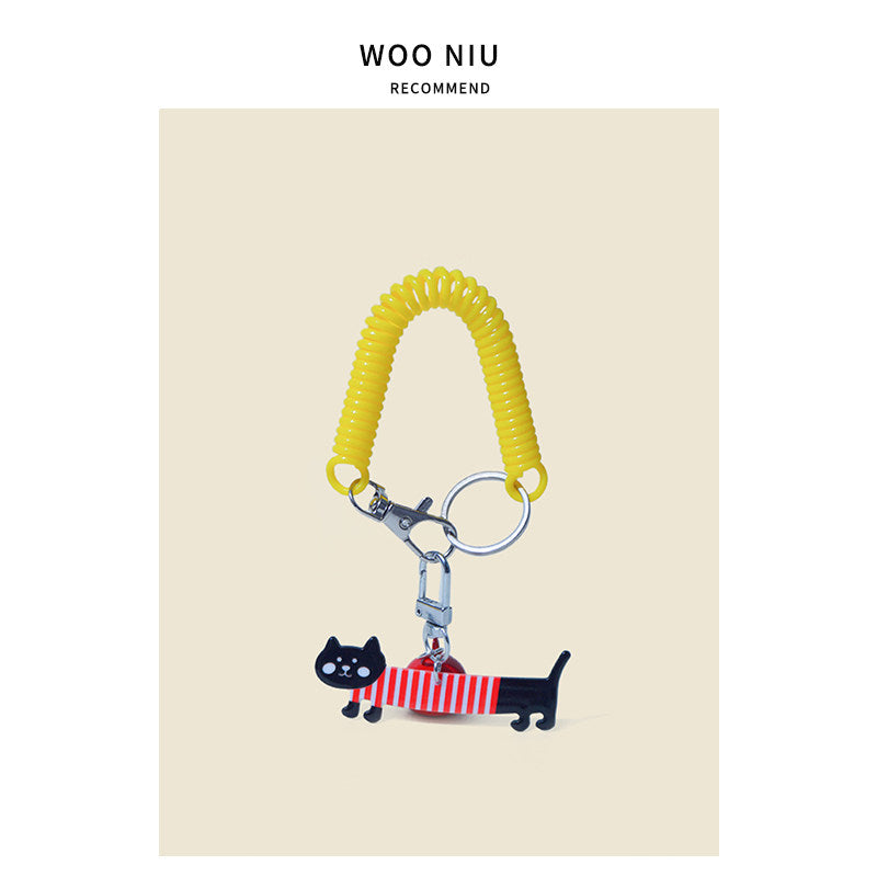 WOONIU Creative Acrylic Puppy Bag Charm - cute plush bag charm