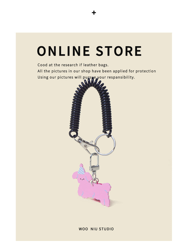 WOONIU Creative Acrylic Puppy Bag Charm - giftable hanging charm