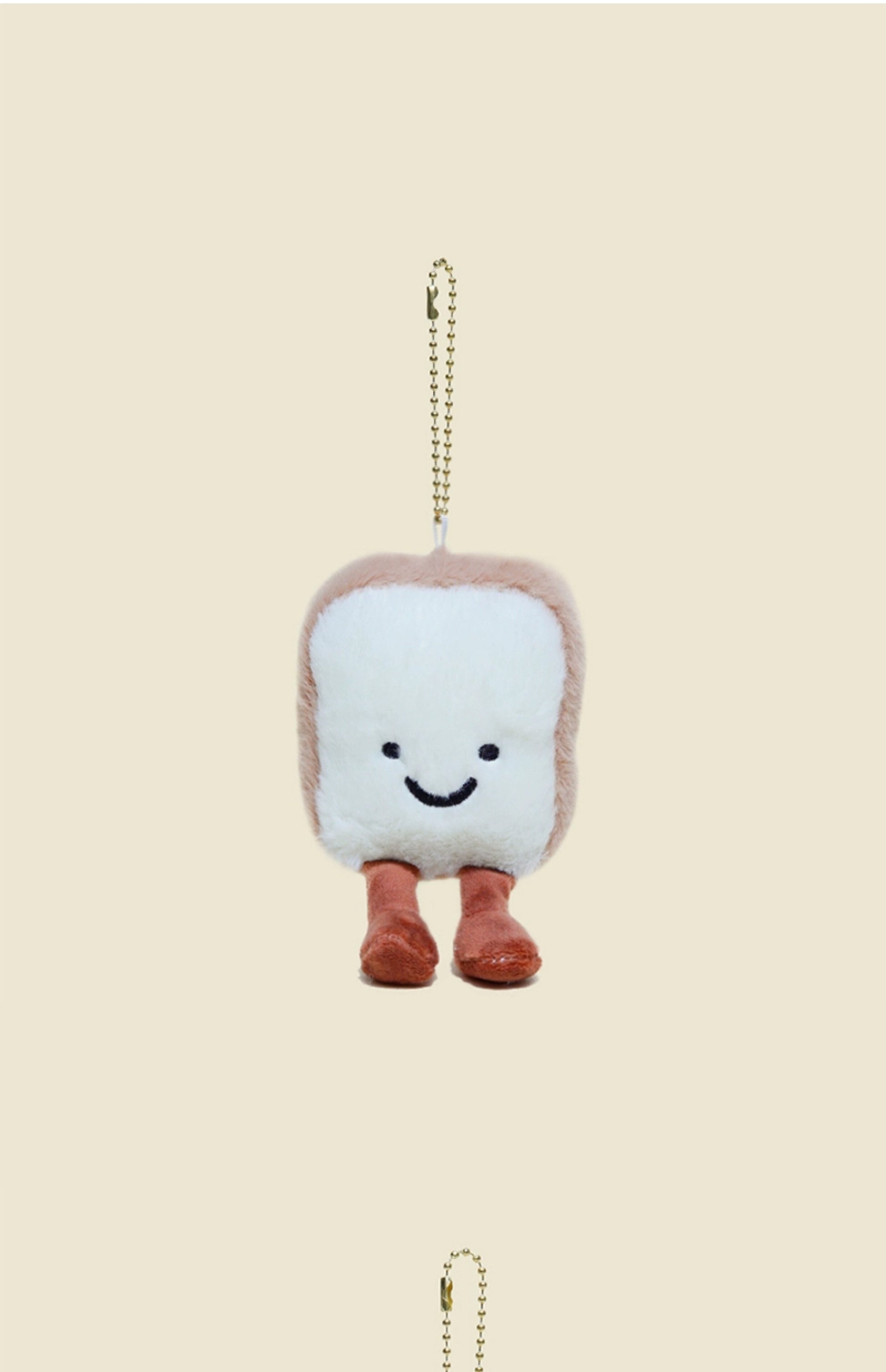 WOONIU Toast Bread Pendant, Fun Plush Toy, Cute Croissant Bag Charm, Couple's Keychain, Trendy - cute plush bag charm