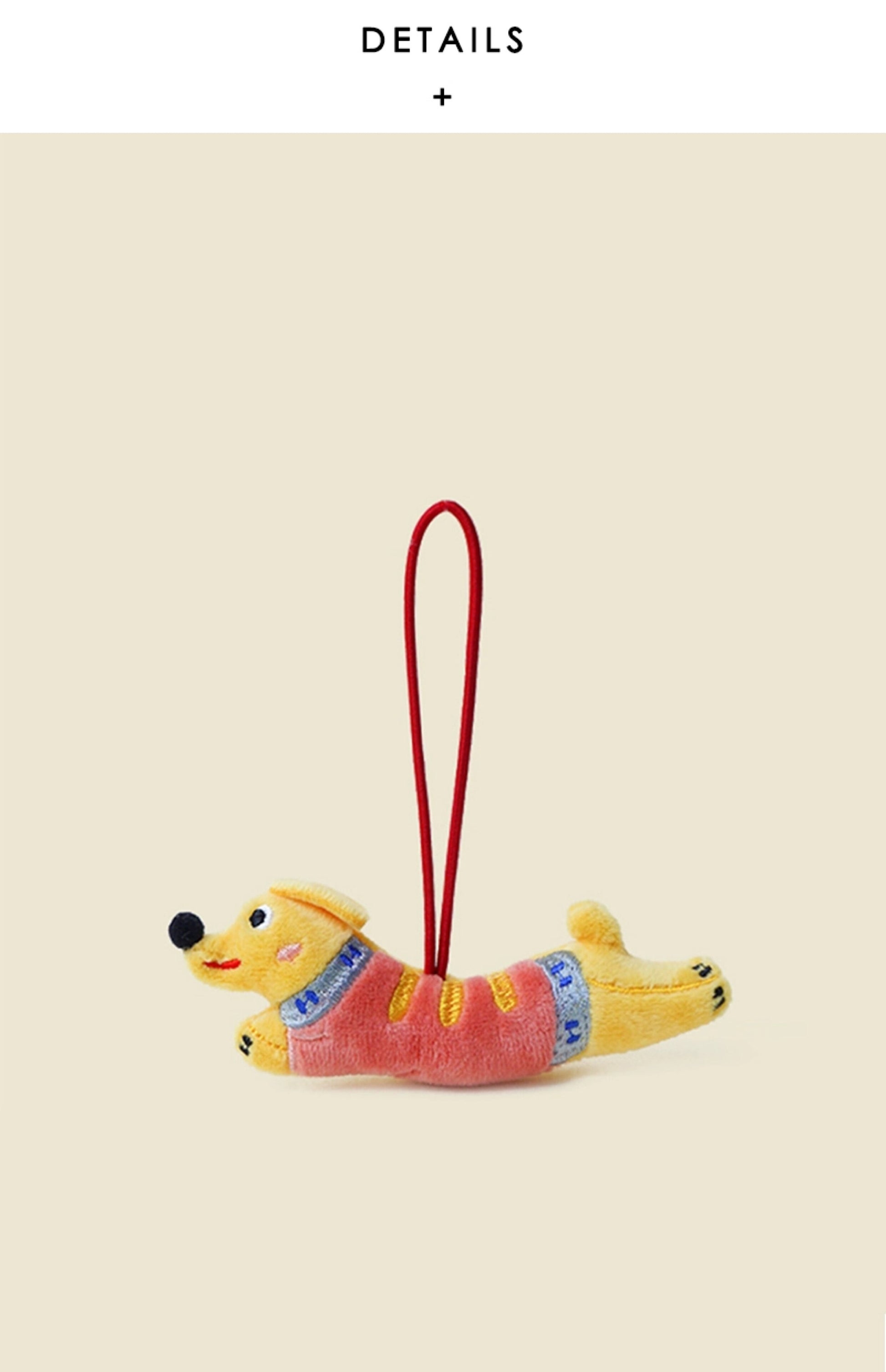 WOONIU Dachshund Puppy Plush Toy Bag Pendant Handmade Cartoon High-end Keychain Couple's Decoration2024New - giftable hanging charm