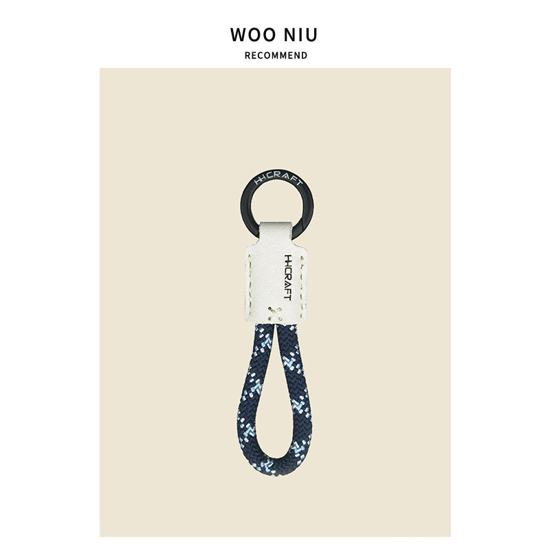 WOONIU Leather Keychain Lanyard - wooniu Leather Charm - cute bag charm plush keychain for backpack and purse