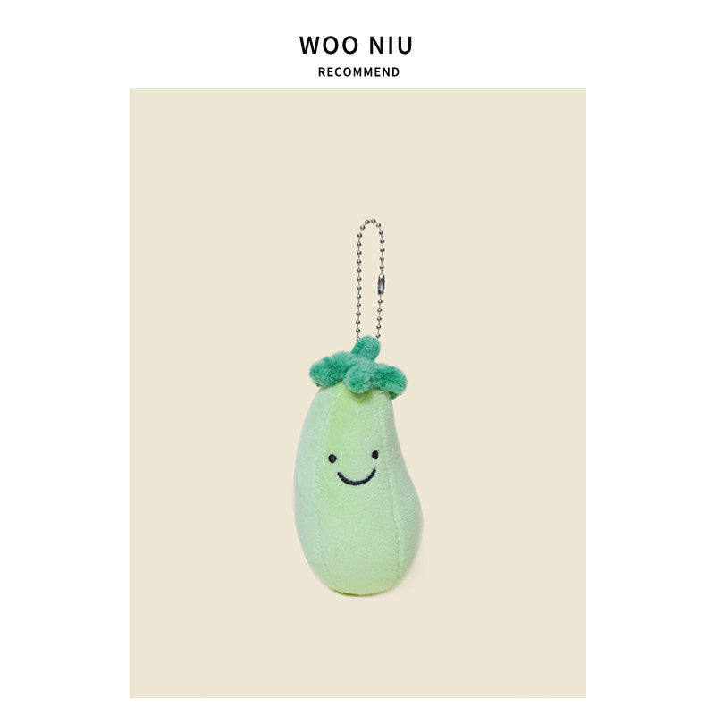 WOONIU Lively Eggplant Plush Charm - wooniu Plush Charm - cute bag charm plush keychain for backpack and purse