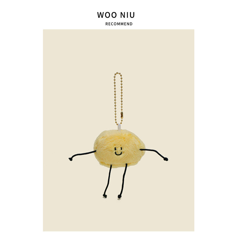WOONIU Kawaii Plush Butter Man Charm - wooniu Plush Charm - cute bag charm plush keychain for backpack and purse