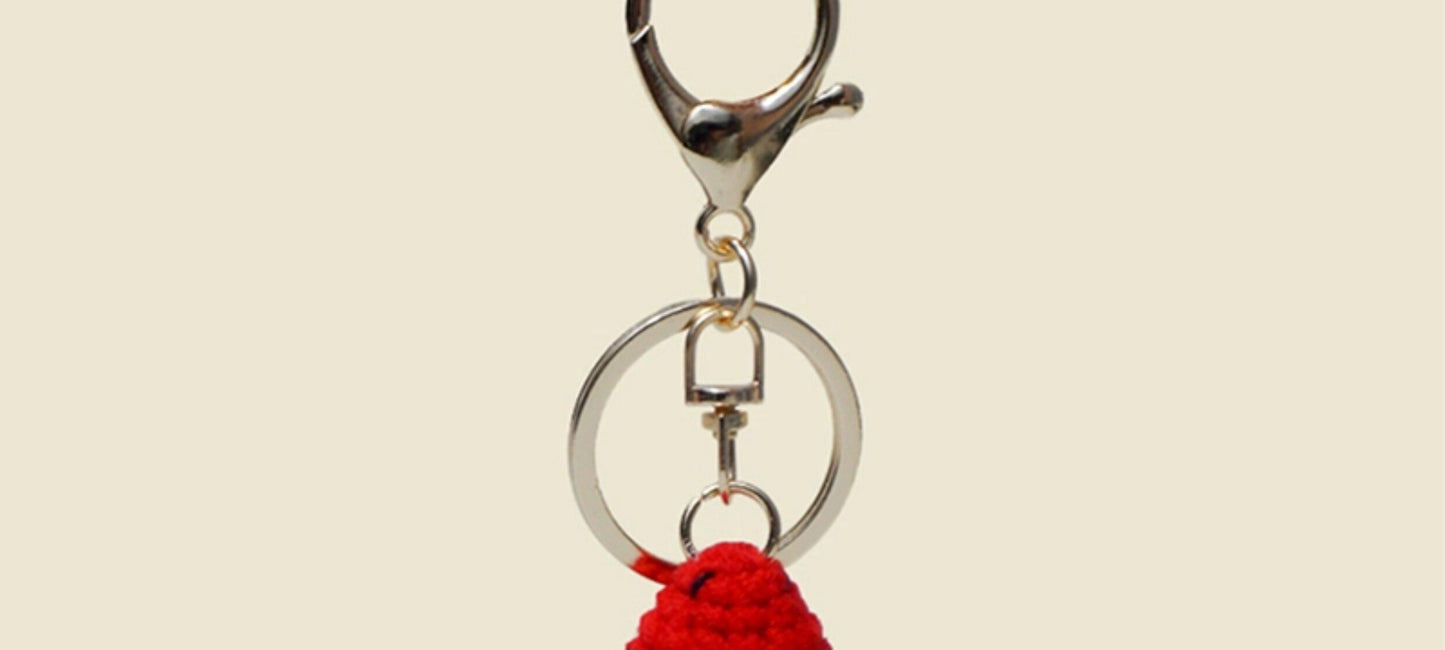 WOONIU Original Handmade Watermelon Keychain For Women, Exquisite Bag Pendant, Fruit Yarn Woven Couple's Pendant For Summer - cute plush bag charm
