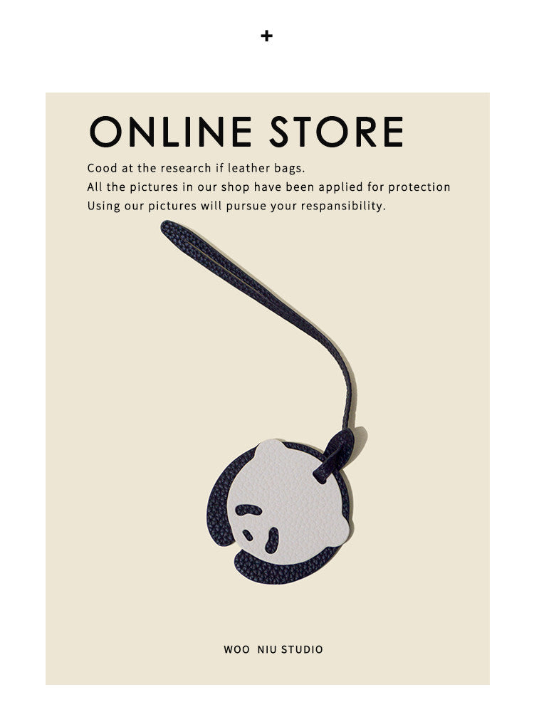 WOONIU Original Panda Bag Charm - wooniu Plush Charm - cute bag charm plush keychain for backpack and purse