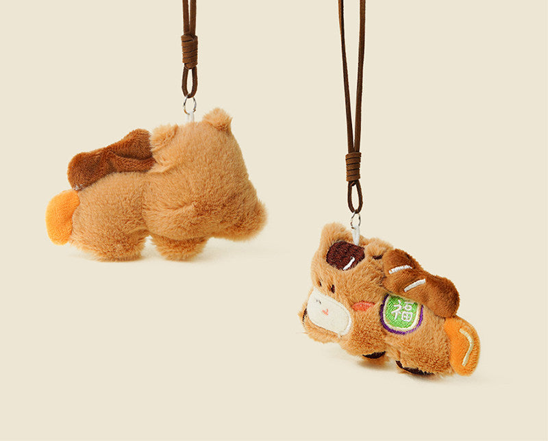 WOONIU Instantly Rich Cute Plush Bag Pendant For Girls, Zodiac Horse Doll, Backpack Decoration, Keychain - whimsical bag accessory