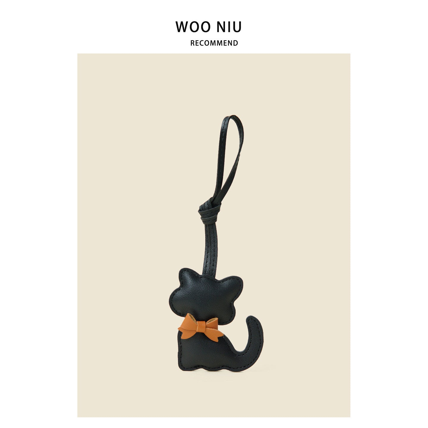 Bow Knot Kitty Leather Strap Pendant image 10