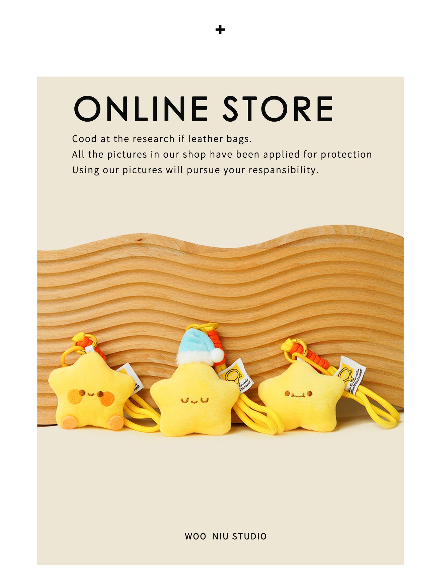 WOONIU Cute Star Plush Toy Pendant, Small Stuffed Car Keychain, Backpack Pendant, Couple's Backpack Decoration - soft keychain accessory