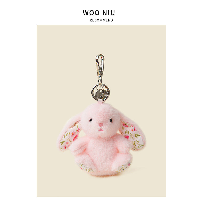 WOONIU Original Boutique Bunny Plush - wooniu Plush Charm - cute bag charm plush keychain for backpack and purse