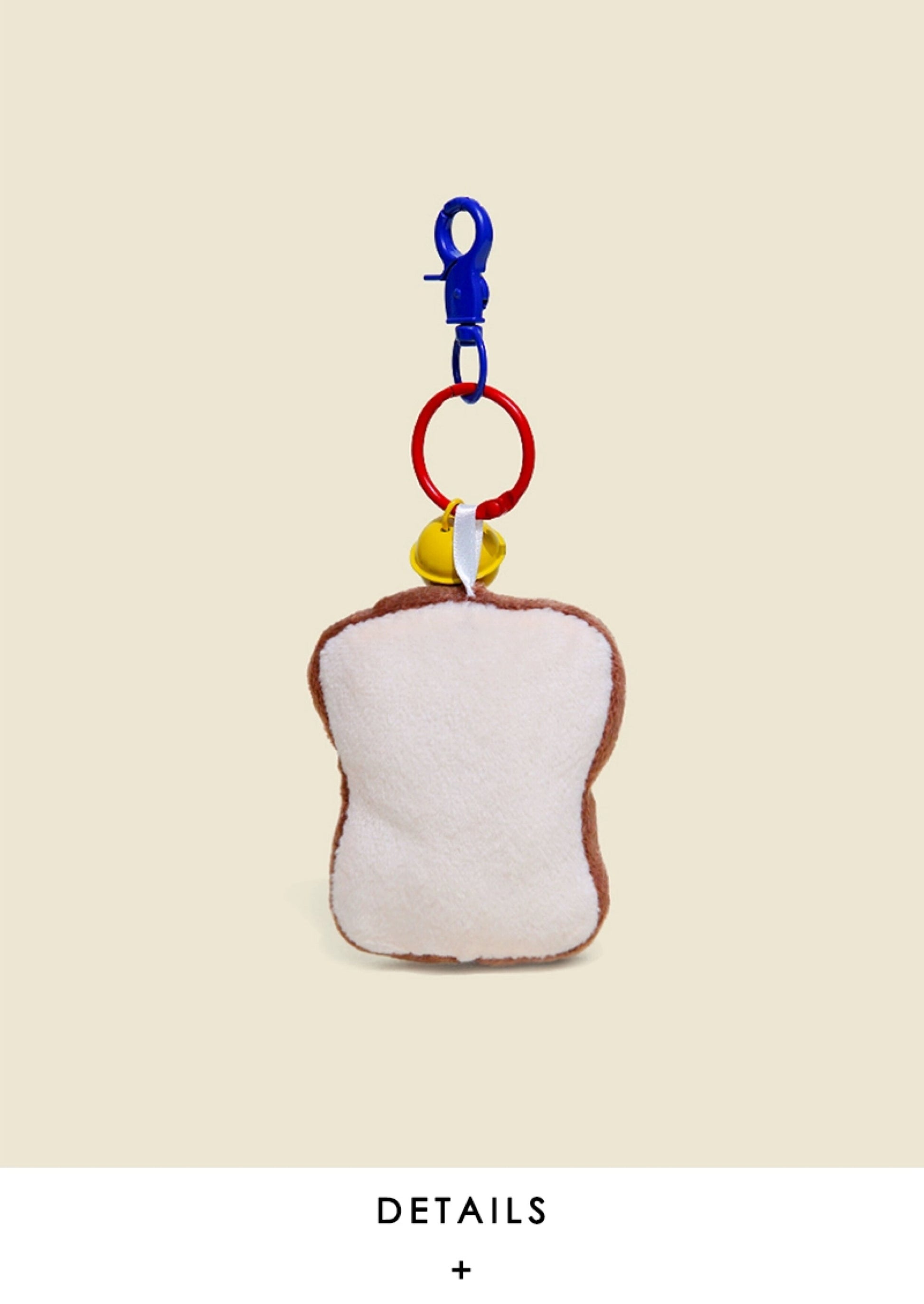 WOONIU Toast Bread Pendant, Fun Plush Toy, Cute Croissant Bag Charm, Couple's Keychain, Trendy - whimsical bag accessory