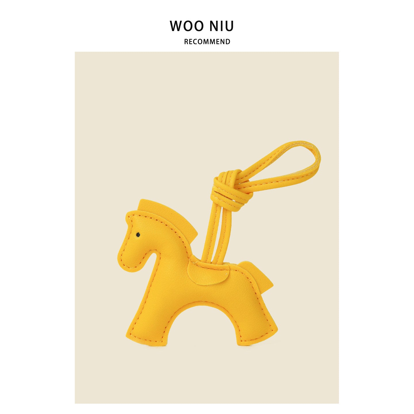 WOONIU Premium Puffy Pony Charm - wooniu Plush Charm - cute bag charm plush keychain for backpack and purse