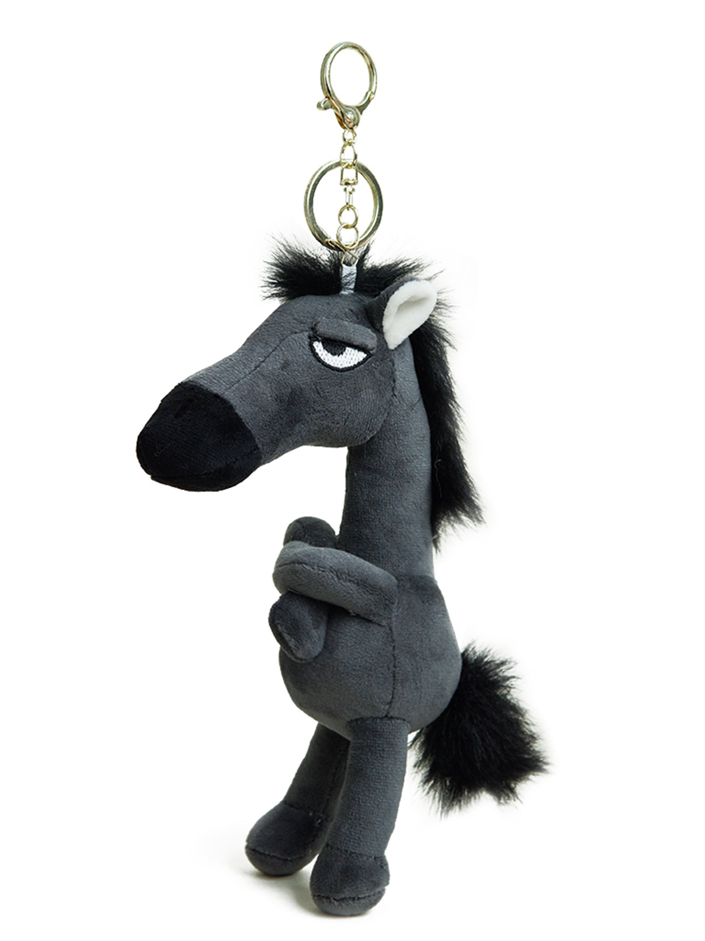 Sassy Abstract Horse Plush Charm - cute plush bag charm