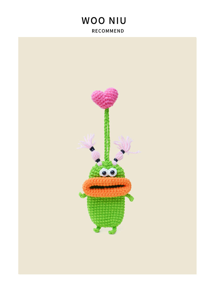 WOONIU Sausage Lips Pull Out Key Case - wooniu Bag Charm - cute bag charm plush keychain for backpack and purse
