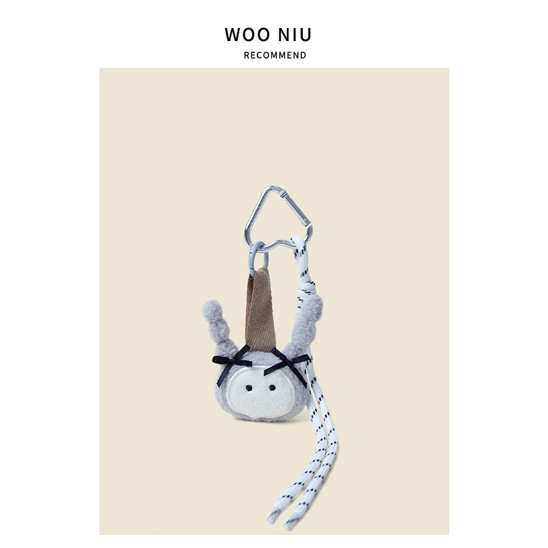 Miu Style Bow Plush Bunny Pendant - whimsical bag accessory