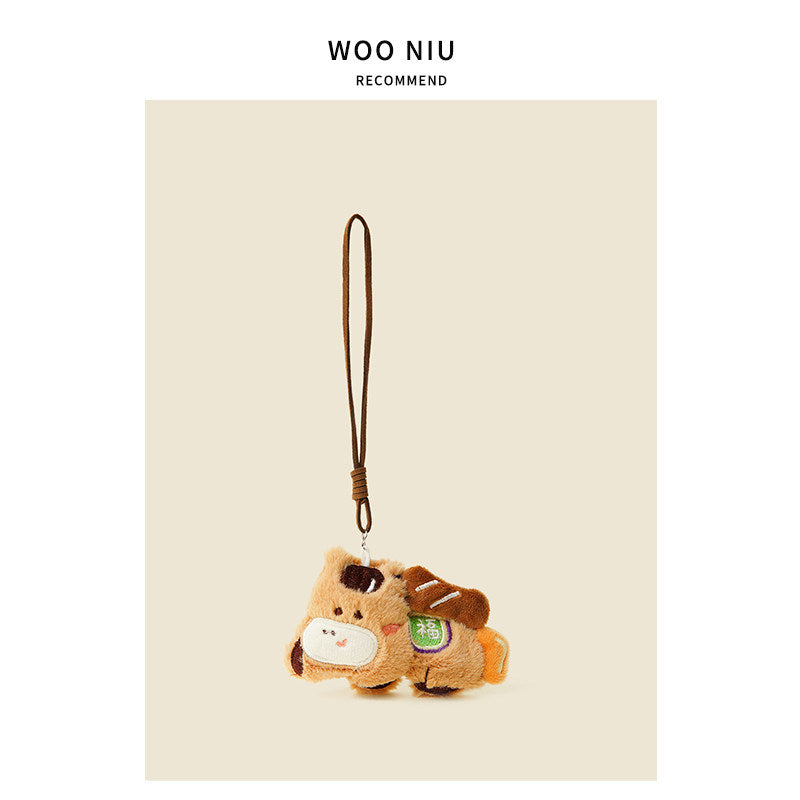 WOONIU Instantly Rich Cute Plush Bag Pendant For Girls, Zodiac Horse Doll, Backpack Decoration, Keychain - giftable hanging charm