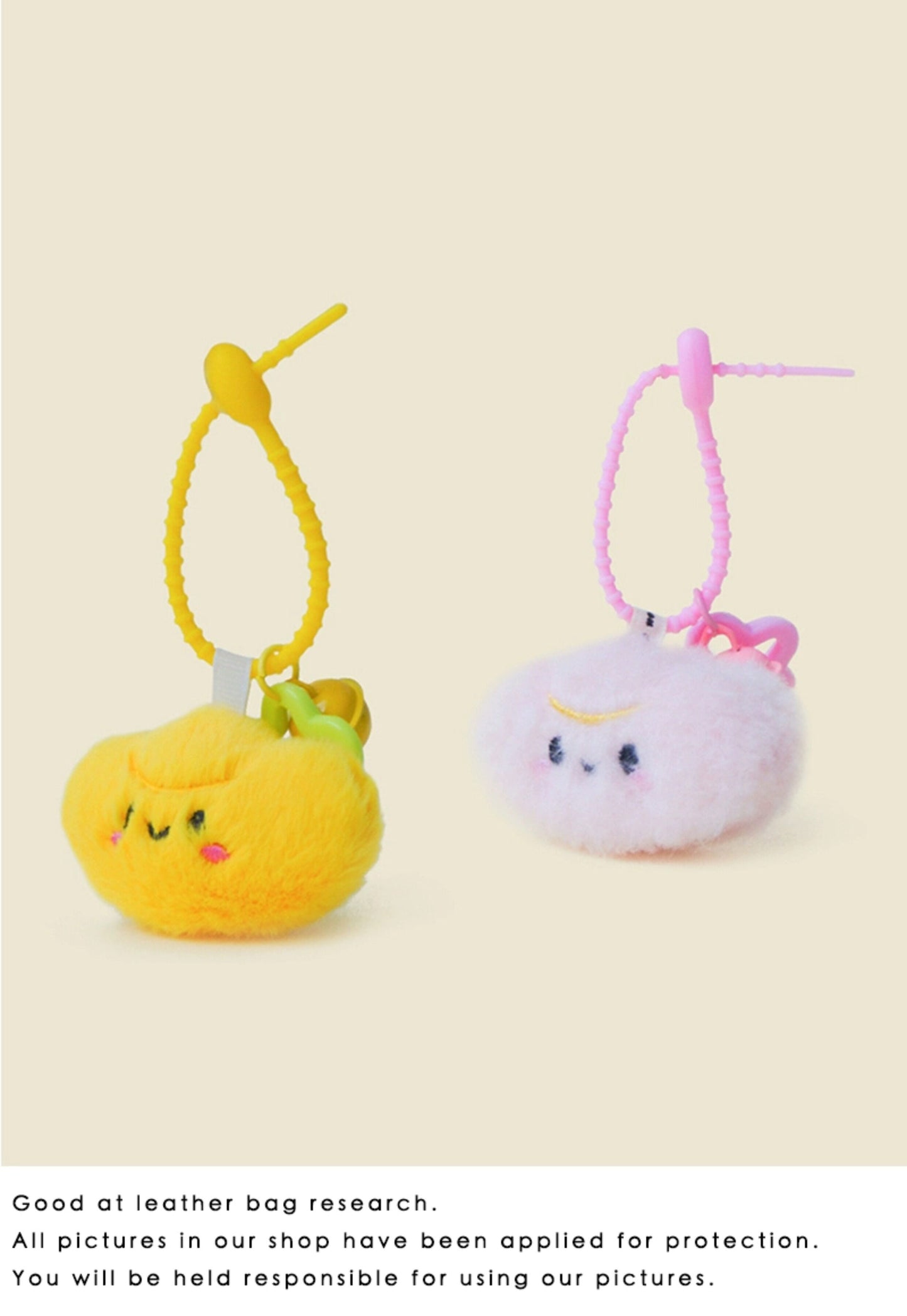 WOONIU Wealth From All Directions Plush Coin Pendant Bag Ornament Cute Bell Fortune Keychain Backpack Decoration - soft keychain accessory