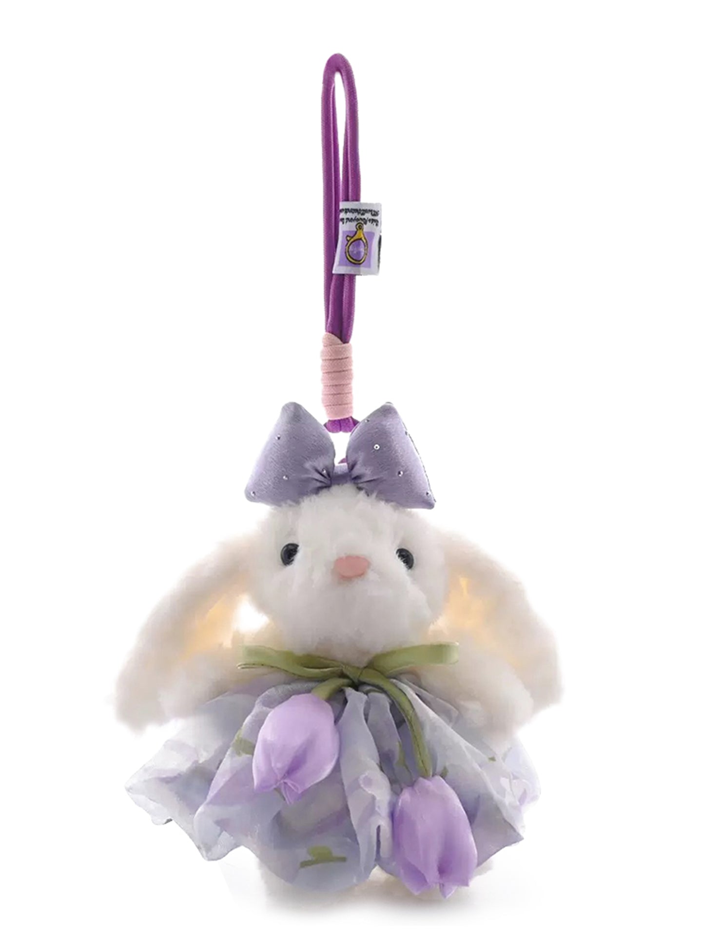 WOONIU Tulle Skirt Tulip Long Eared - wooniu Plush Charm - cute bag charm plush keychain for backpack and purse