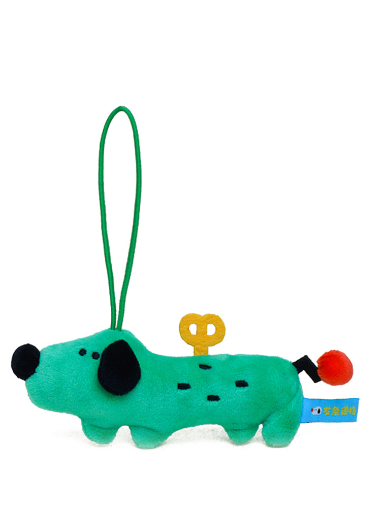 WOONIU Wind Up Dopamine Puppy Charm - wooniu Plush Charm - cute bag charm plush keychain for backpack and purse