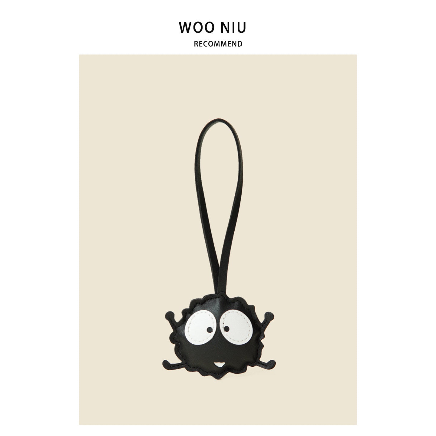 WOONIU Soot Sprite Fuzzy Plush Charm - wooniu Plush Charm - cute bag charm plush keychain for backpack and purse