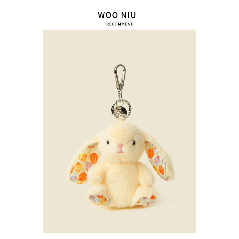 WOONIU Original Boutique Bunny Plush - wooniu Plush Charm - cute bag charm plush keychain for backpack and purse