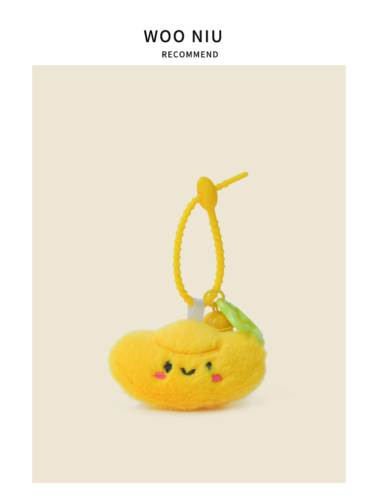 WOONIU Wealth From All Directions Plush Coin Pendant Bag Ornament Cute Bell Fortune Keychain Backpack Decoration - cute plush bag charm