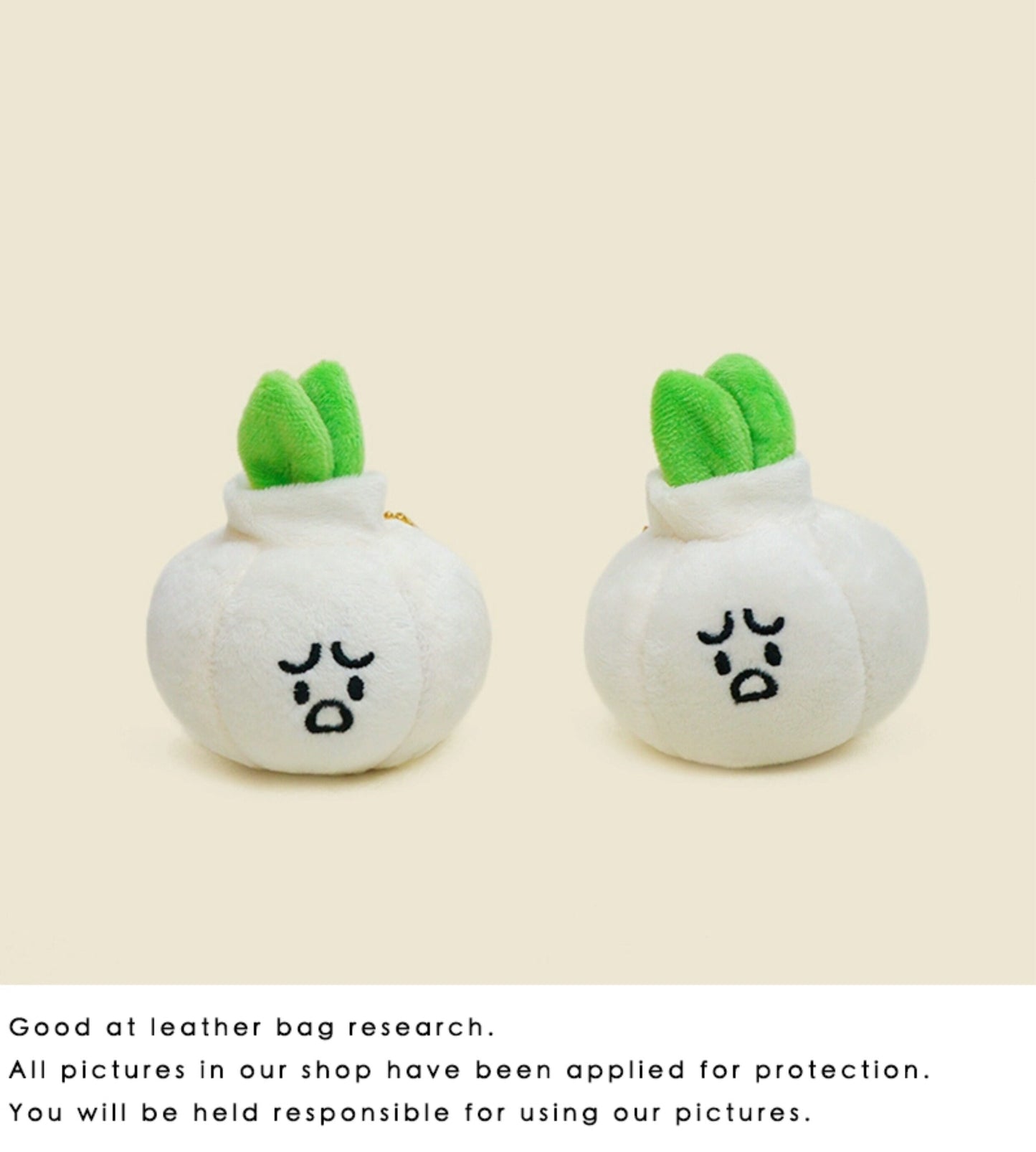 WOONIU Funny And Creative Garlic Head Plush Pendant Cute Doll Keychain For Women Exquisite Couple Pendant - cute plush bag charm