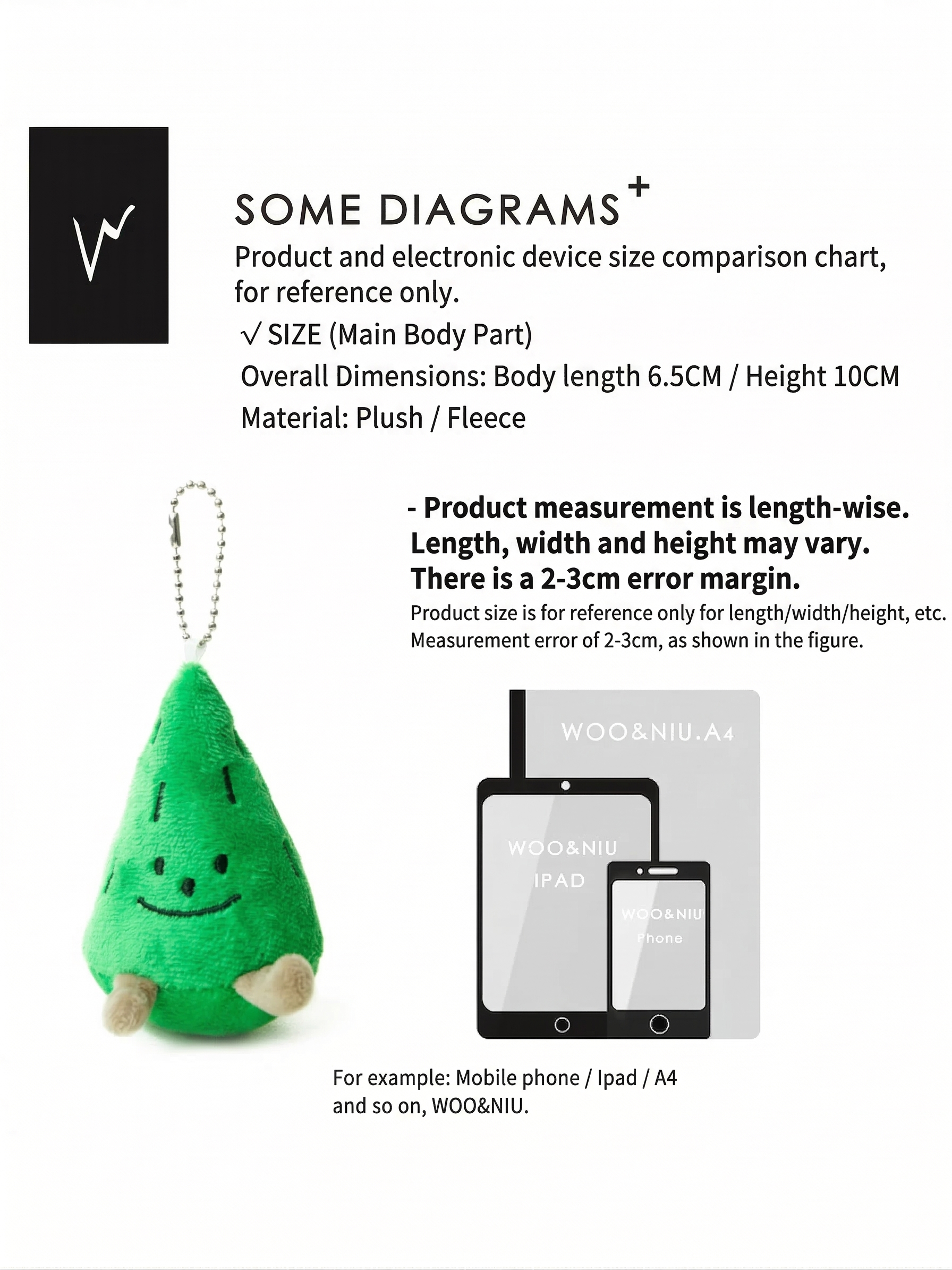 WOONIU Plush Winter Cartoon Sweet Potato Keychain Creative Cute Keyring For Women Exquisite Charm - whimsical bag accessory