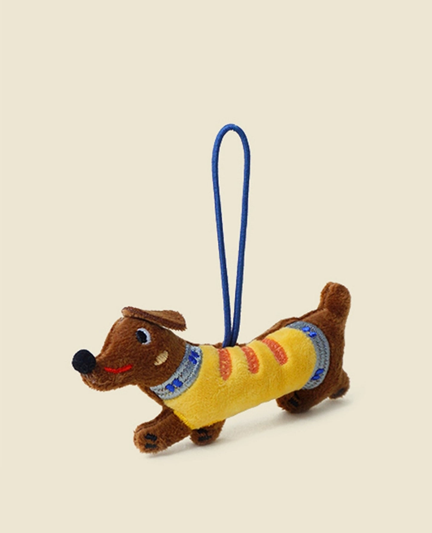WOONIU Dachshund Puppy Plush Toy Bag Pendant Handmade Cartoon High-end Keychain Couple's Decoration2024New - whimsical bag accessory