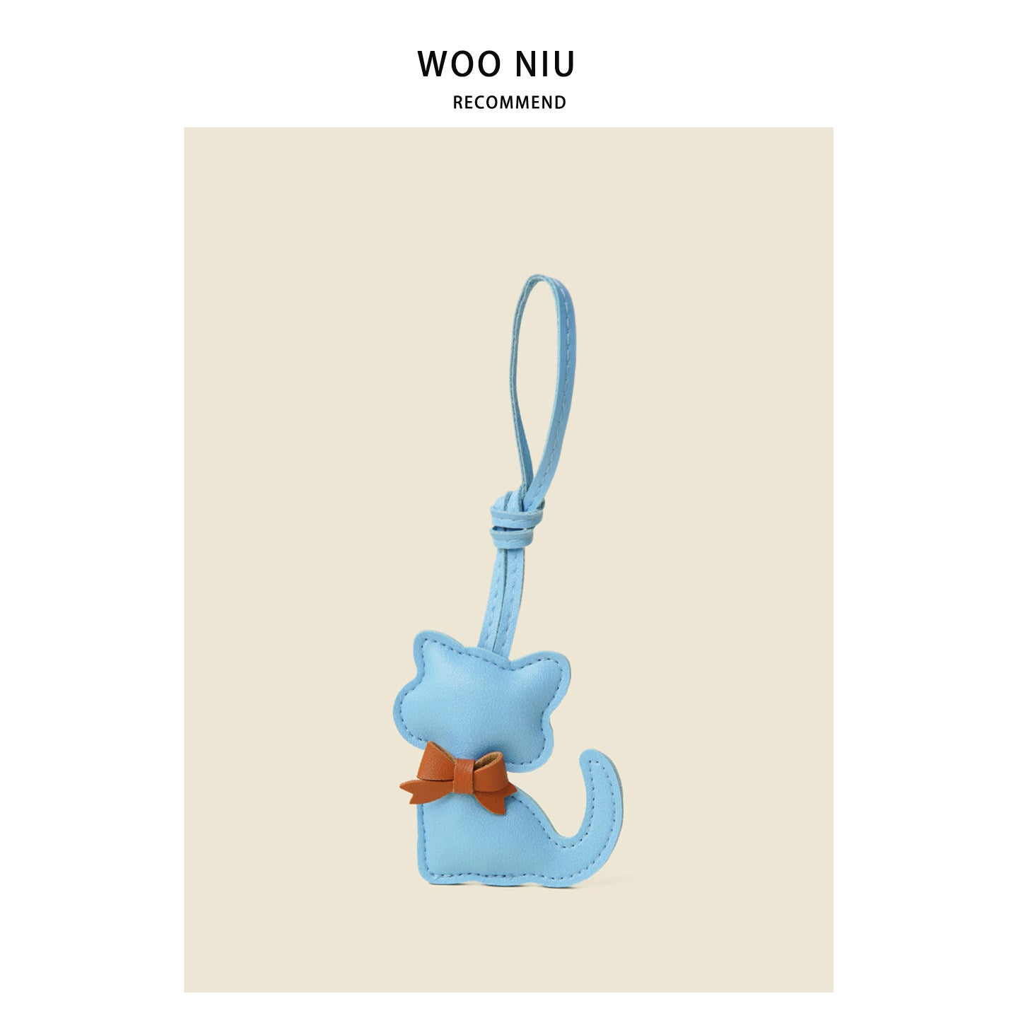 Bow Knot Kitty Leather Strap Pendant image 9