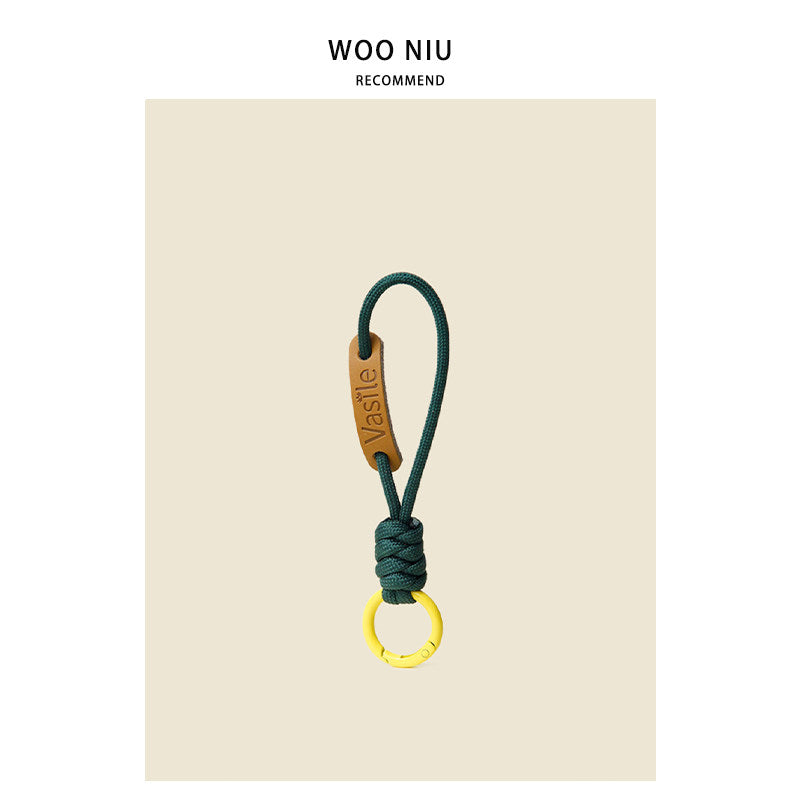WOONIU Leather Pacifier Charm Strap - wooniu Leather Charm - cute bag charm plush keychain for backpack and purse
