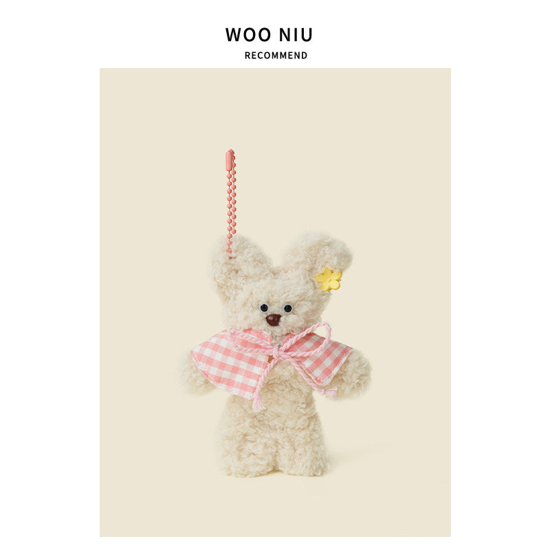 Bow Knot Teddy Bear Plush Pendant - giftable hanging charm
