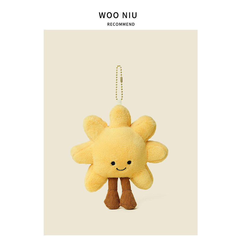 WOONIU Kawaii Plush Little Sun Charm - wooniu Plush Charm - cute bag charm plush keychain for backpack and purse