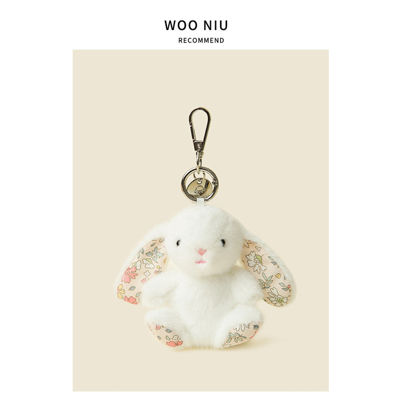 WOONIU Original Boutique Bunny Plush - wooniu Plush Charm - cute bag charm plush keychain for backpack and purse